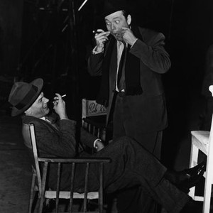 THE THIRD MAN, from left: Joseph Cotten, Orson Welles on set, 1949