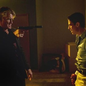 STASH HOUSE, from left: Dolph Lundgren, Sean Faris, 2012. ©After Dark Films