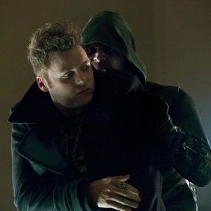 Arrow, Seth Gabel (L), Stephen Amell (R), 'Vertigo', Season 1, Ep. #12, 01/30/2013, ©KSITE