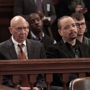 Law &amp; Order: Special Victims Unit, Dann Florek (L), Ice-T (R), 'Rapist Anonymous', Season 15, Ep. #9, 11/20/2013, ©NBC