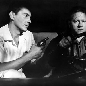 DRIVE A CROOKED ROAD, Harry Landers, Mickey Rooney, 1954.