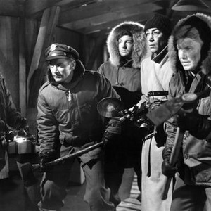 THE THING, Dewey Martin, Kenneth Tobey, Robert Nichols, Douglas Spencer, James Young, 1951