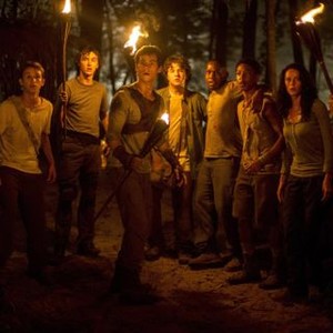 THE MAZE RUNNER, Dylan O'Brien (center) 2014. ph: Ben Rothstein/TM and ©Copyright 20th Century Fox Netherlands. All rights reserved.