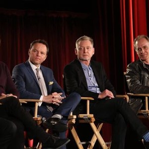 Fargo, from left: Keith Carradine, Noah Hawley, Bob Odenkirk, Warren Littlefield, 04/15/2014, ©FX