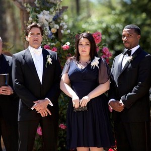 Drop Dead Diva, Jackson Hurst (L), Brooke Elliott (C), Josh Stamberg (R), 'The Wedding', Season 3, Ep. #4, 07/17/2011, ©LIFETIME