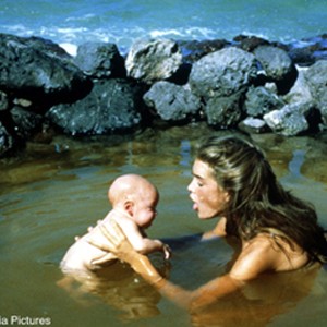 A scene from the film "The Blue Lagoon."
