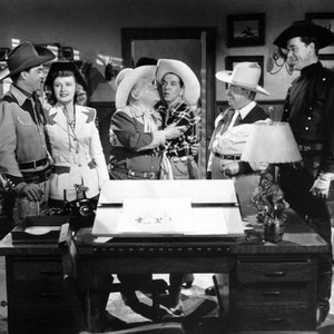JIGGS AND MAGGIE OUT WEST, from left, Riley Hill, June Harrison, Joe Yule, Renie Riano, Jim Bannon, 1950