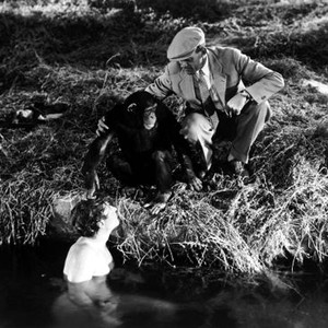 TARZAN THE APE MAN, Johnny Weissmuller, Cheetah, director W.S. Van Dyke on set, 1932