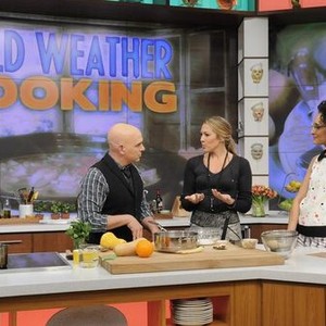 The Chew, Michael Symon (L), Colbie Caillat (R), 09/26/2011, ©ABC