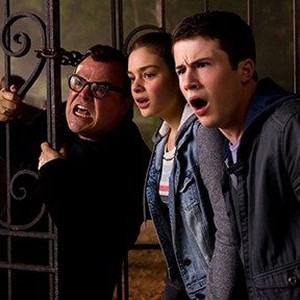 (L-R) Jack Black as R.L. Stine, Odeya Rush as Hannah and Dylan Minnette as Zach Cooper in "Goosebumps." photo 17
