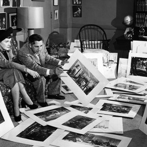 LITTLE WOMEN, from left: technicolor color director Natalie Kalmus, producer/director Mervyn LeRoy examining sketches, 1949, littlewomen1948-fsct08, Photo by:  (littlewomen1948-fsct08)