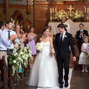 DEVIL'S DUE, center, from left: Allison Miller, Zach Gilford, 2014. ph: Michele Short/TM and copyright ©Twentieth Century Fox Film Corporation. All rights reserved.