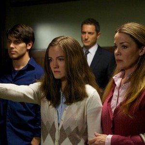 Grimm, from left: David Giuntoli, Mary Jon Nelson, Sasha Roiz, Jodie Harwood, 'Let Your Hair Down', Season 1, Ep. #7, 12/16/2011, ©KSITE
