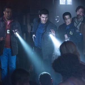 Grimm, from left: Russell Hornsby, David Giuntoli, Reggie Lee, Silas Weir Mitchell, 'Hibernaculum', Season 4, Ep. #17, 04/10/2015, ©NBC