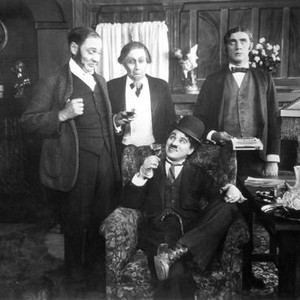 A JITNEY ELOPEMENT, (aka CHARLIE'S ELOPEMENT; MARRIED IN HASTE), from left: Leo White, Ernest Van Pelt, Charles Chaplin, Lloyd Bacon, 1915