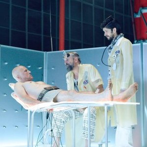 THE ZERO THEOREM, l-r: Christoph Waltz, Peter Stomare, Ben Wishaw, 2014. ©Amplify