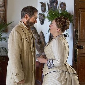 Penny Dreadful (season 1, episode 5): Timothy Dalton as Sir Malcolm and Noni Stapleton as Mrs Gladys Murray