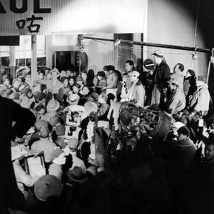 LOST HORIZON, Ronald Colman, director Frank Capra and many others filming a scene, 1937