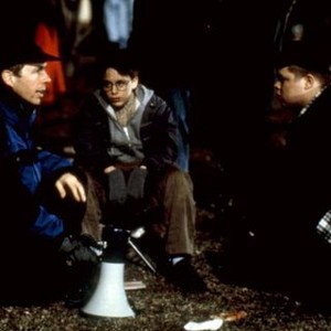 THE MIGHTY, director Peter Chelsom, Kieran Culkin, Elden Henson, on set, 1998. ©Miramax