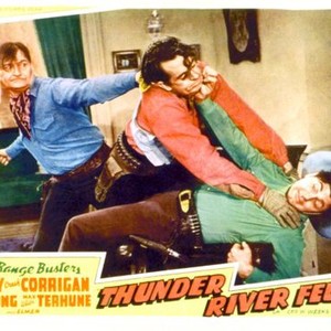 THUNDER RIVER FEUD, Max Terhune, Ray Corrigan, 1942