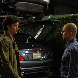 90210, Michael Steger (L), Anthony Azizi (R), 'It's The Great Masquerade, Naomi Clark', Season 4, Ep. #7, 11/01/2011, ©KSITE