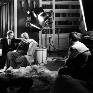 OUR BETTERS, Minor Watson, Constance Bennett, director George Cukor filming on set, 1933