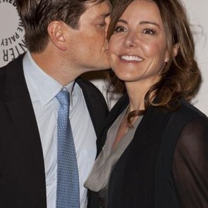 Bill Lawrence, Christa Miller at arrivals for COUGAR TOWN Third Season Premiere Screening and Panel, Paley Center for Media, Beverly Hills, CA February 8, 2012. Photo By: Emiley Schweich/Everett Collection