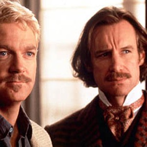 Kenneth Branagh (left) stars as Hamlet and Nicholas Farrell (right) as Horatio.