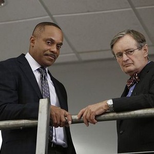 NCIS, Rocky Carroll (L), David McCallum (R), 'Kill the Messenger', Season 12, Ep. #2, 09/30/2014, ©KSITE