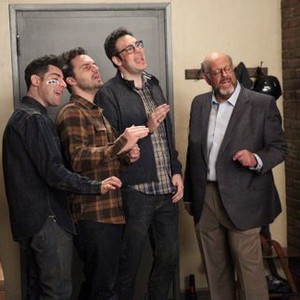New Girl, from left: Max Greenfield, Jake M. Johnson, Nelson Franklin, Fred Melamed, 'A Chill Day In', Season 5, Ep. #18, 04/26/2016, ©FOX