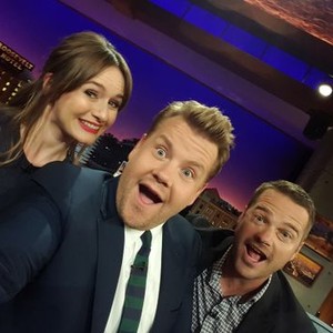 The Late Late Show With James Corden, Emily Mortimer (L), Chris O'Donnell (R), 03/23/2015, ©CBS