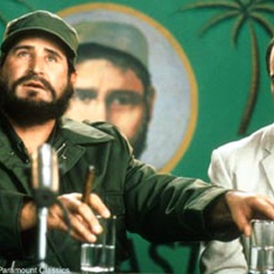 (Left to right) Anthony LaPaglia as Fidel Castro with Doug McGrath as Allen Quimp in COMPANY MAN.