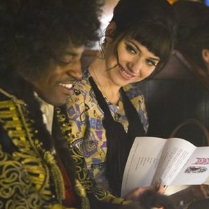 André Benjamin as Jimi Hendrix and Imogen Poots as Linda Keith in "Jimi: All Is by My Side." photo 5