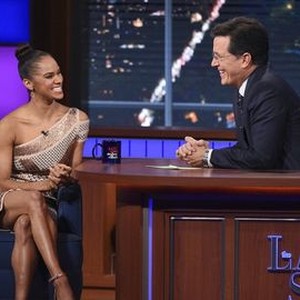 The Late Show With Stephen Colbert, Misty Copeland (L), Stephen Colbert (R), 09/08/2015, ©CBS