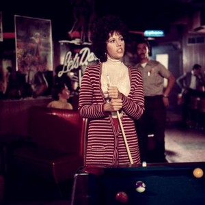 STEELYARD BLUES, Jane Fonda, 1973, playing pool