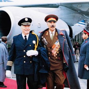 POLICE ACADEMY: MISSION TO MOSCOW, front, from left: George Gaynes, Christopher Lee, 1994. ©Warner Brothers