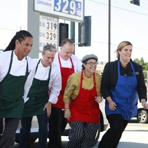 Top Chef: Masters, from left: Govind Armstrong, Wylie Dufresne, Susan Feniger, Jody Adams, 'First Date Dinner', Season 2, Ep. #1, 04/07/2010, ©BRAVO