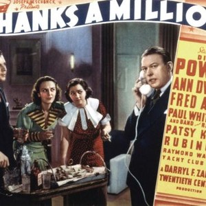 THANKS A MILLION, Dick Powell, Ann Dvorak, Patsy Kelly, Fred Allen, 1935, TM and copyright ©20th Century Fox Film Corp. All rights reserved .