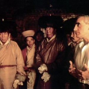 KUNDUN, director Martin Scorsese (right) on set, 1997, © Buena Vista