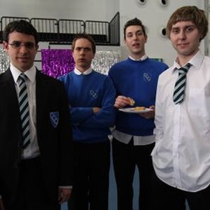 The Inbetweeners, from left: Simon Bird, Joe Thomas, Blake Harrison, James Buckley, 'Season 3', 06/18/2011, ©BBCAMERICA