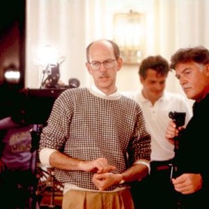 DIRTY ROTTEN SCOUNDRELS,  director Frank Oz, cinematographer Michael Ballhaus, on set, 1988. ©Orion Pictures