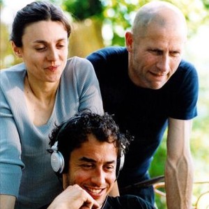 PRIMO AMORE, Michela Cescon, director Matteo Garrone, Vitaliano Trevisan on set, 2004