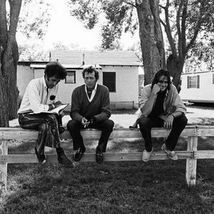 TWO-LANE BLACKTOP, director Monte Hellman, Warren Oates, James Taylor, on set, 1971 twolaneblacktop1971-fsct007(twolaneblacktop1971-fsct007)