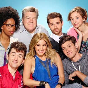 Diona Reasonover, Matt Cook, George Wendt, Ashley Tisdale, Ryan Pinkston, Mike Castle and Lauren Lapkus (from left)