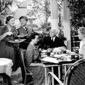 ANDY HARDY'S DOUBLE LIFE, Fay Holden, Mickey Rooney, Sara Haden, Lewis Stone, Cecilia Parker, 1942