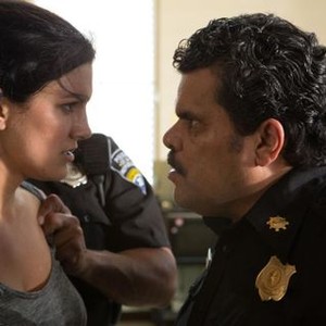 IN THE BLOOD, from left: Gina Carano, Luis Guzman, 2014. ph: Francisco Roman/©Anchor Bay Films