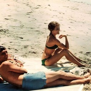 CALIFORNIA SUITE, Alan Alda, Jane Fonda, 1978, on the beach in California
