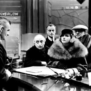 GRAND HOTEL, second, third, fourth and sixth from left: Ferdinand Gottschalk, John Davidson, Greta Garbo, Rafaela Ottiano, 1932