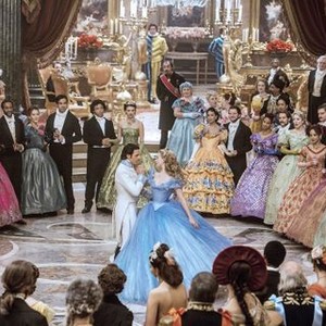 CINDERELLA, center, from left: Richard Madden, Lily James as Cinderella, 2015. ph: Jonathan Olley/©Walt Disney Studios Motion Pictures