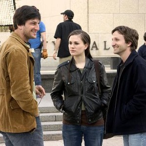 BLUE STATE, director Marshall Lewy, Anna Paquin, Breckin Meyer, on set, 2007. ©The Film Sales Company